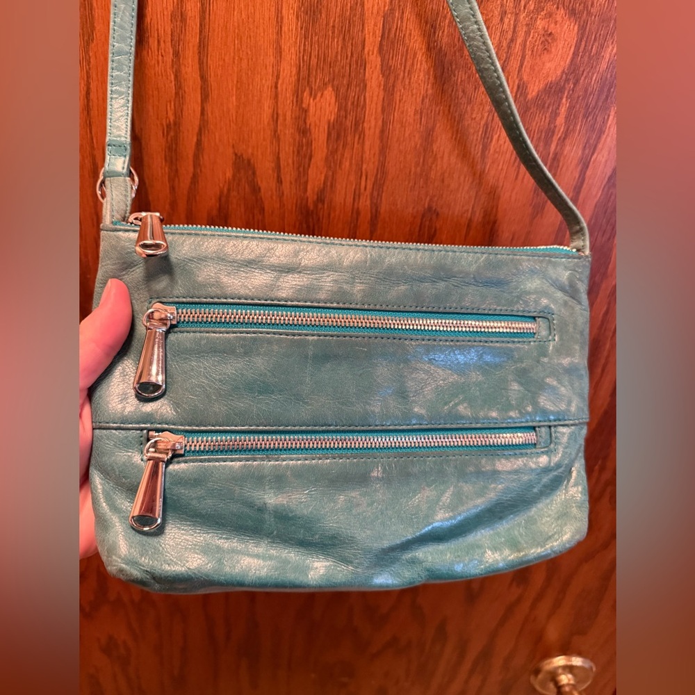 Teal "HOBO" Crossbody Bag - Picture 2 of 8